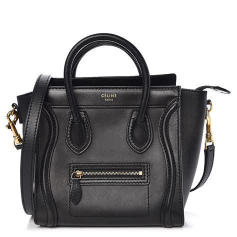 celine smooth calfskin nano|CELINE Smooth Calfskin Nano Luggage Black .